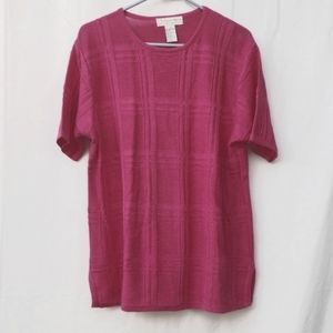 Laura Martin Pink Sweater Top L
